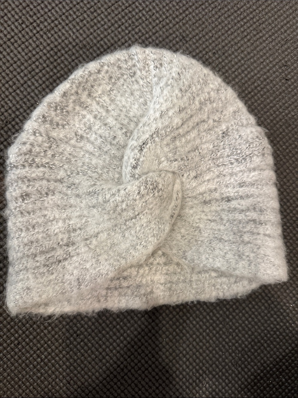 Something Navy Light Gray Knit Twist Turban Hat